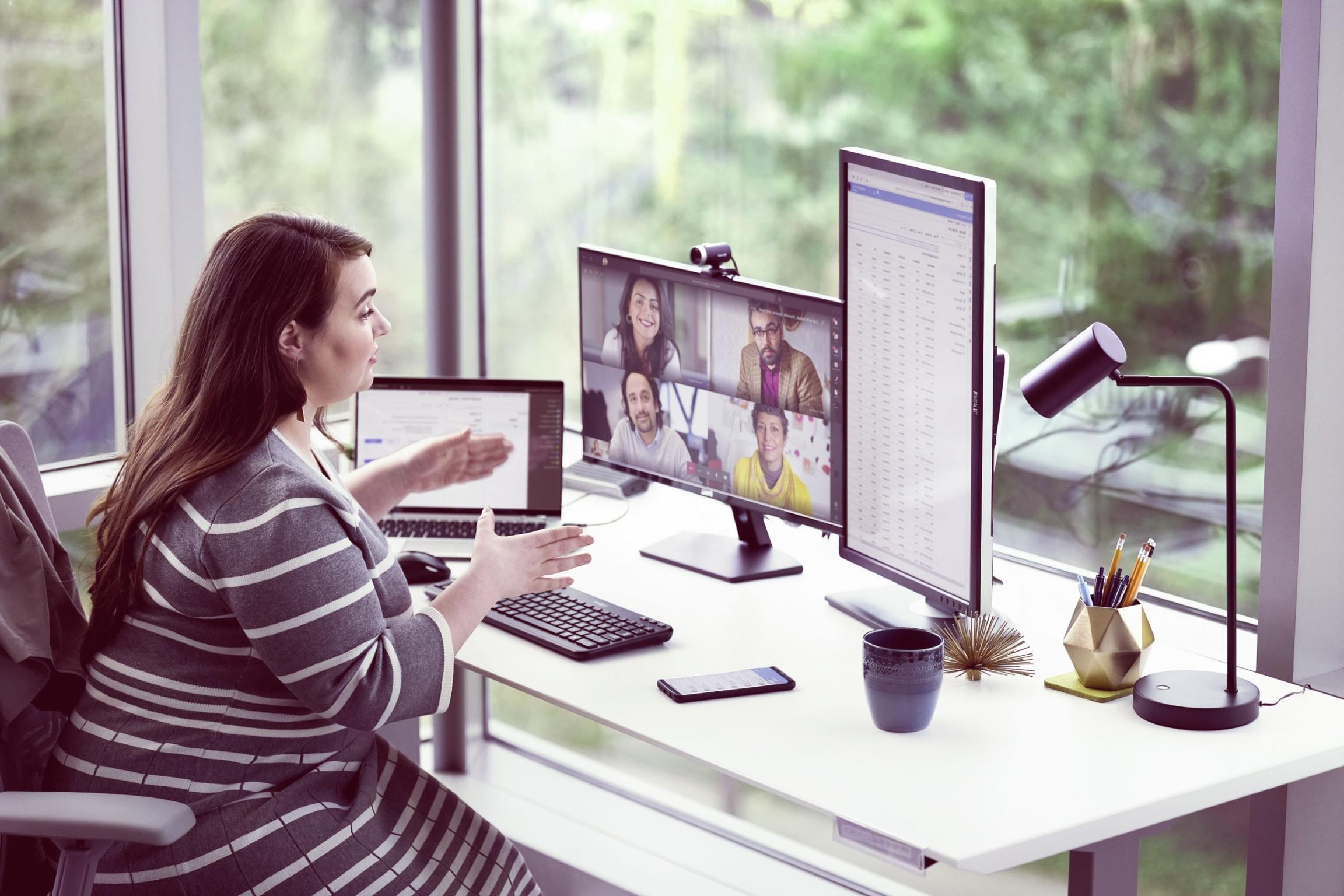 Focused breathing exercise demonstration